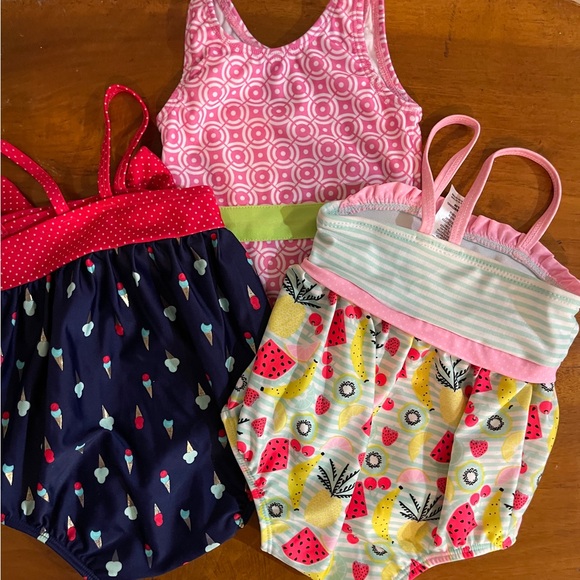 Three Infant Girls Swimsuits  6 mos - Picture 2 of 3